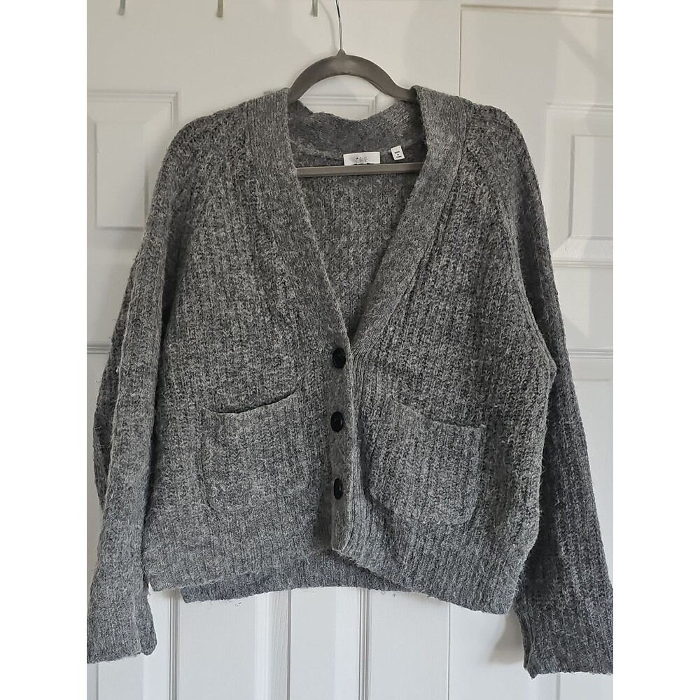 A.L.C Clevland Knit Alpaca Cardigan Heather Grey
